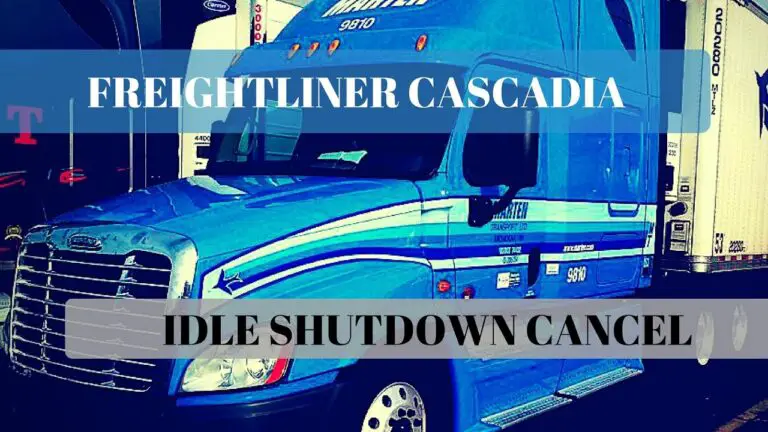 How to Disable Engine Idle Shutdown on Freightliner Cascadia