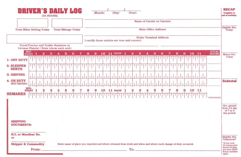 How to Do a Logbook for Truck Drivers