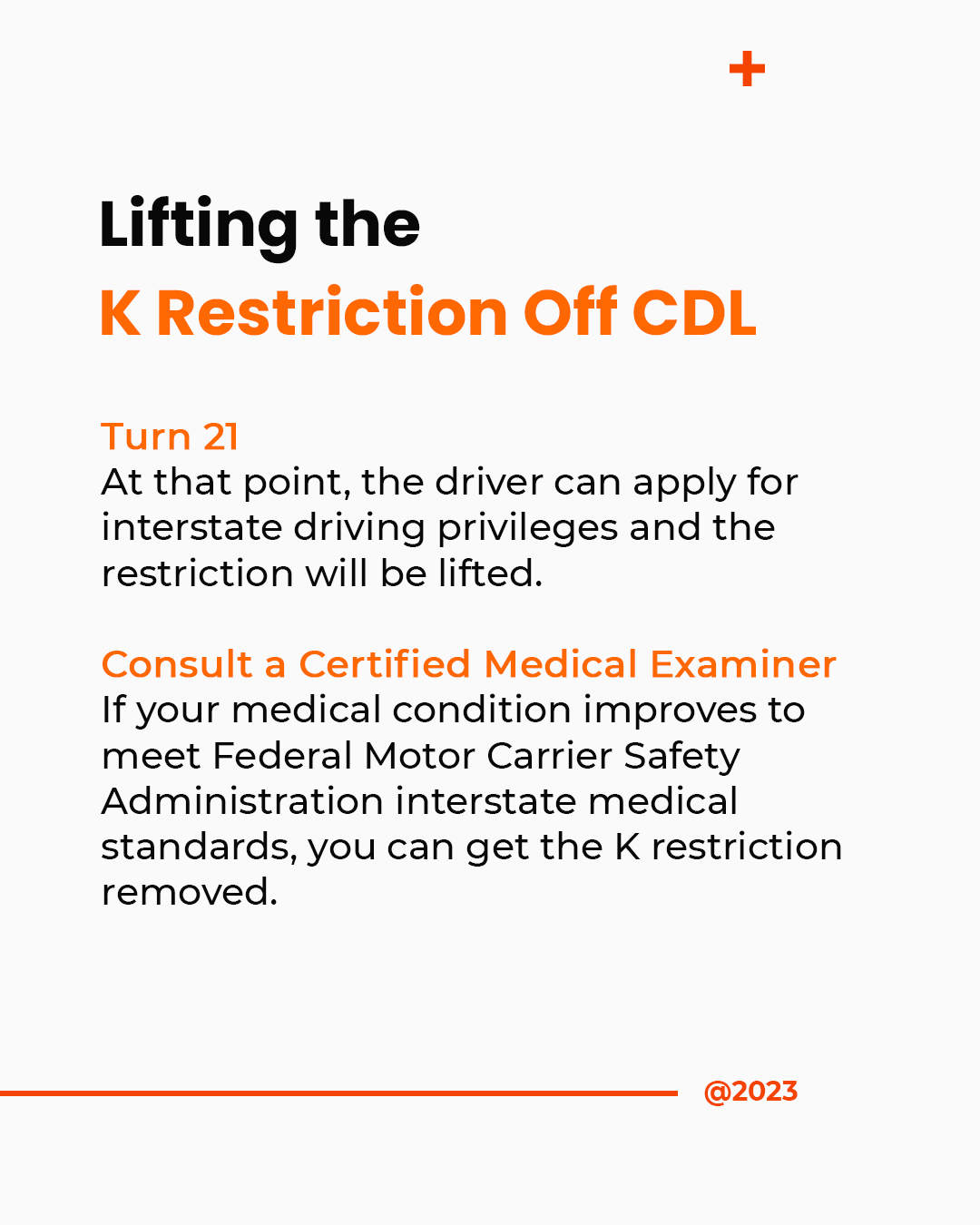 How to Get K Restriction off Cdl