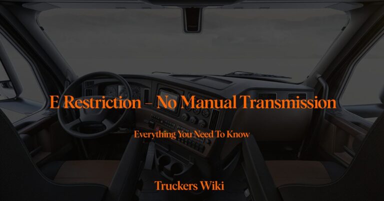 How to Get Manual Restriction off Cdl