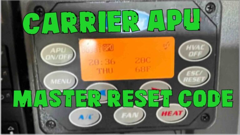 How to Reset Carrier Comfort Pro Apu