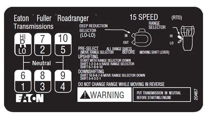 How to Shift 15 Speed Transmission