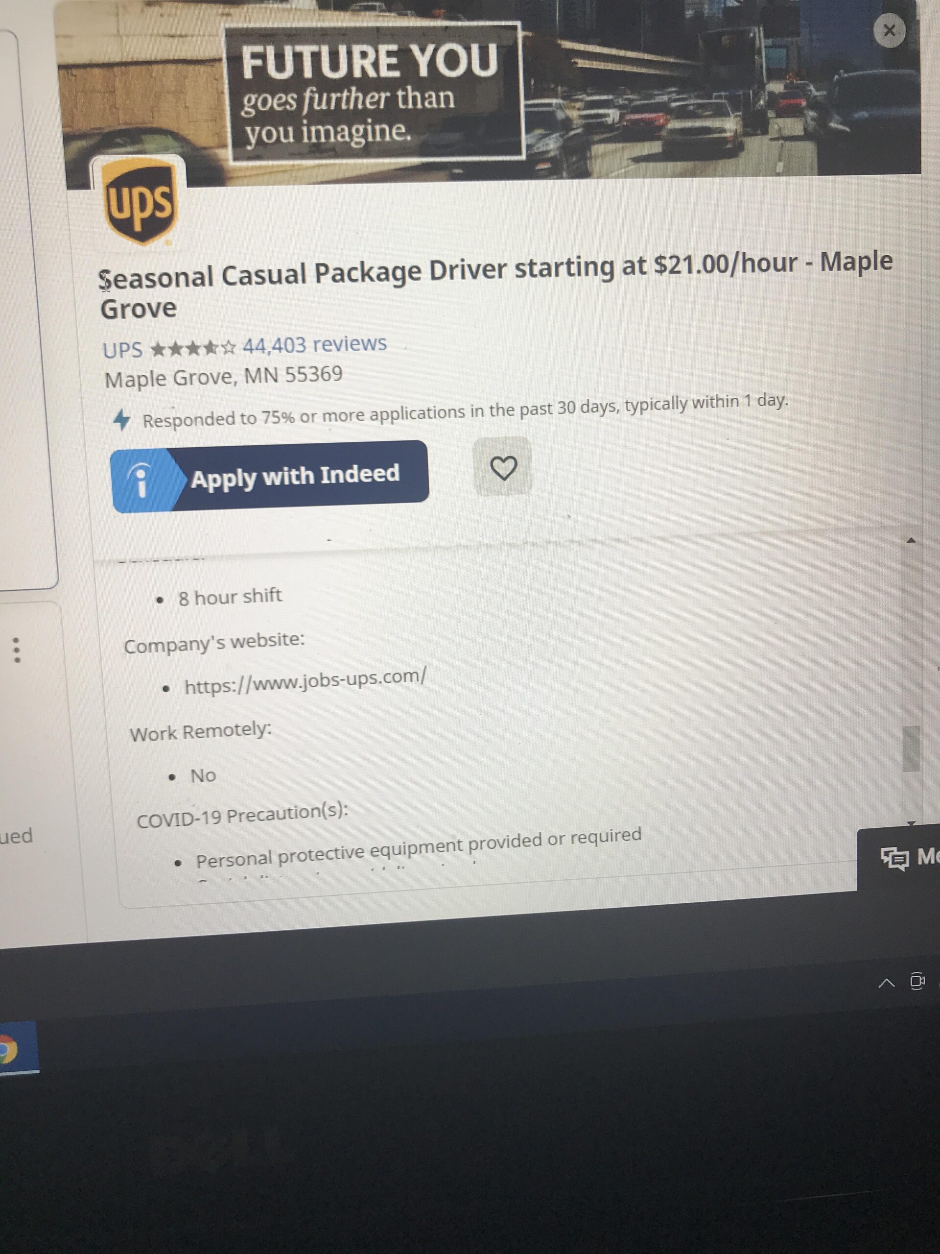 What is a Casual Package Driver Ups