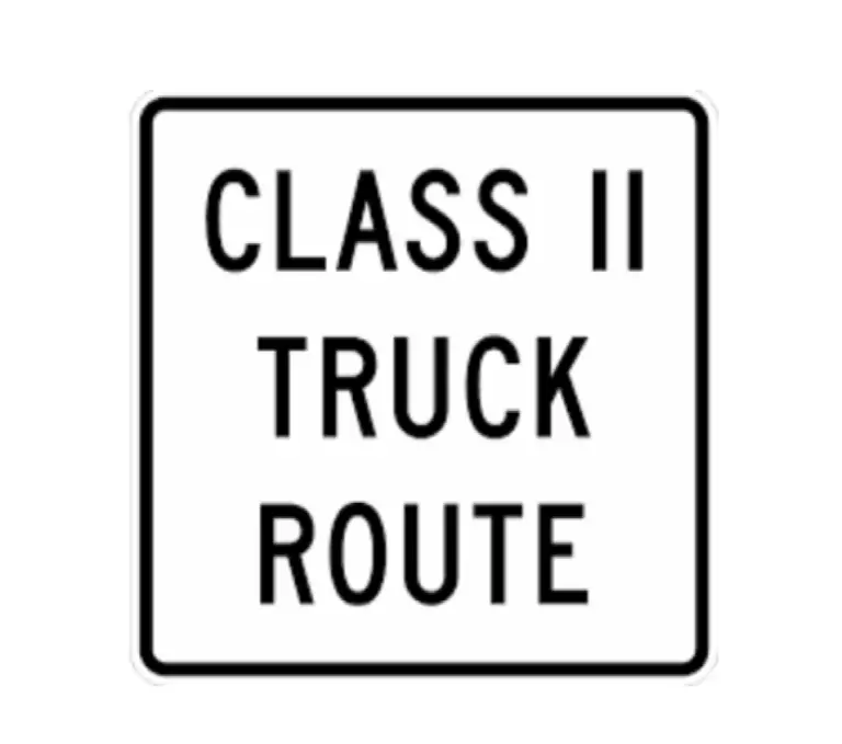 What is a Class 2 Truck Route