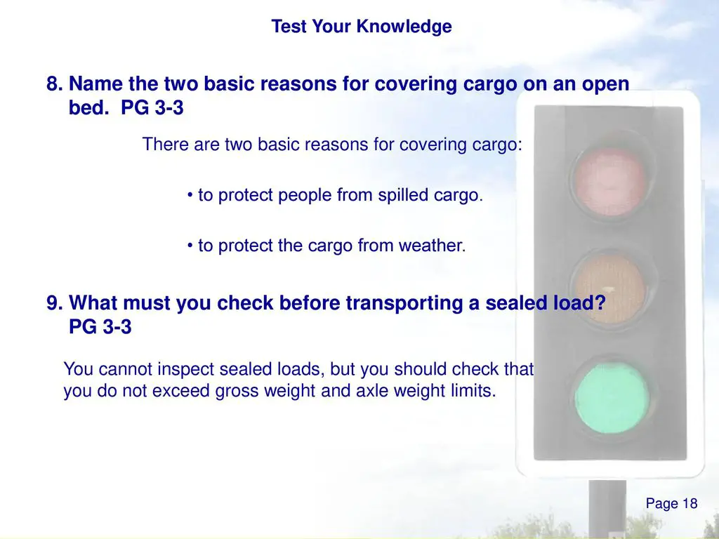 What Must You Check before Transporting a Sealed Load