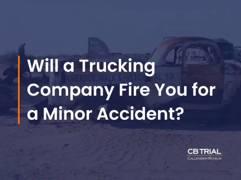 Will a Trucking Company Fire You for a Minor Accident